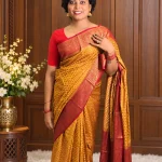 ORANGE VISCOSE BANARASI SAREE