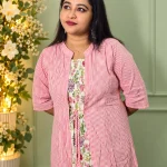 PINK STRIPED SHIRT STYLE KURTHI