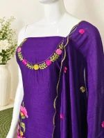 ART SILK WITH EMBROIDERED WORK MATERIAL - Image 2