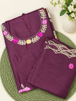 ART SILK WITH EMBROIDERED WORK MATERIAL - Image 8
