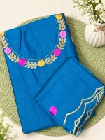 ART SILK WITH EMBROIDERED WORK MATERIAL - Image 4