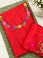 ART SILK WITH EMBROIDERED WORK MATERIAL - Image 5