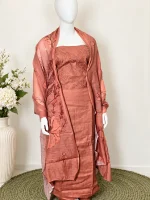 SEMI LINEN EMBROIDERED MATERIAL